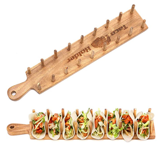 Acacia Taco Holder